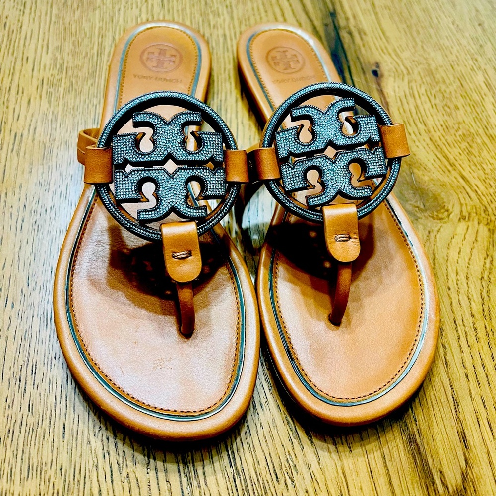 Tory Burch Miller Embellished Thong Sandals